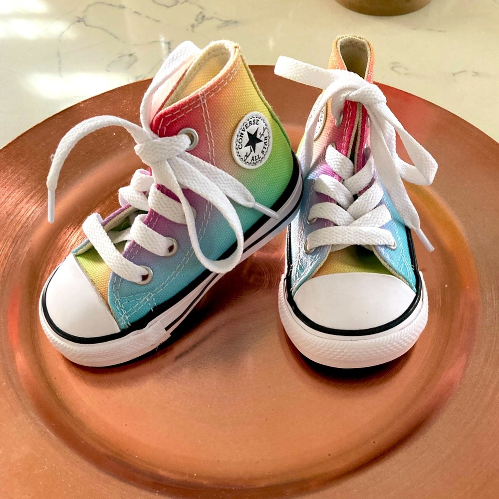 Rainbow Converse size 4 toddler